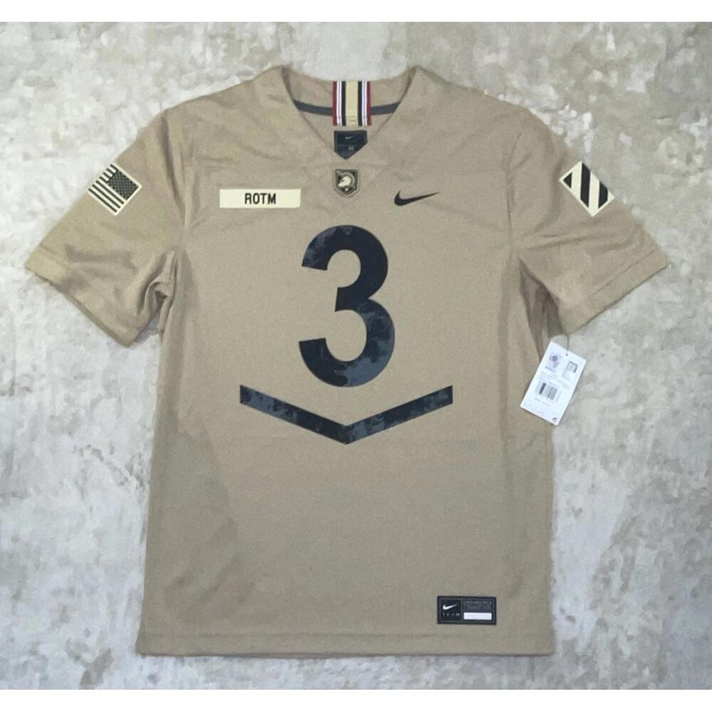 NWT Nike Army Black Knights 2023 #3 Rivalry Collection Jersey Tan Mens Medium M - Picture 2 of 11